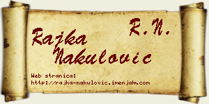 Rajka Nakulović vizit kartica